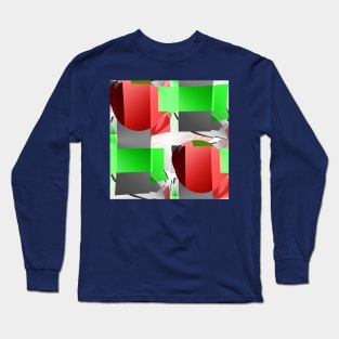 Red, green and grey Long Sleeve T-Shirt